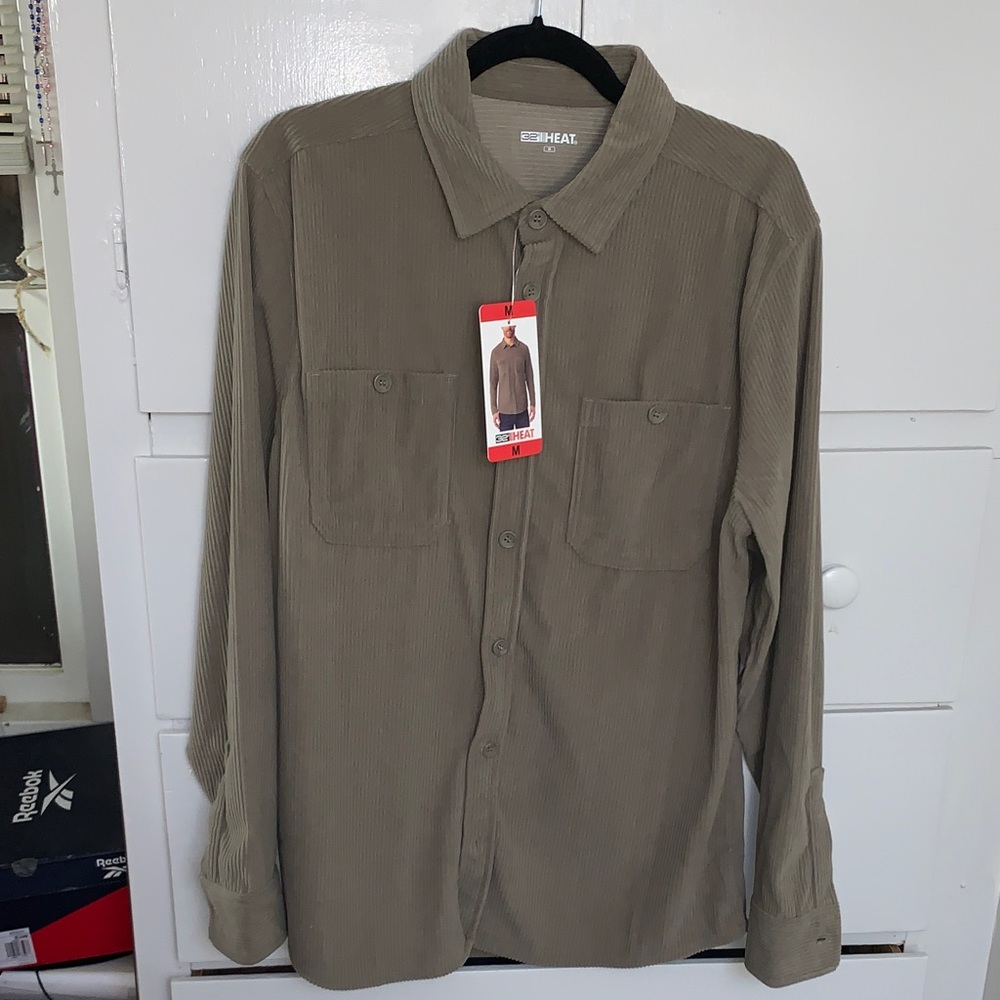 32 Degrees Olive Corduroy Shirt